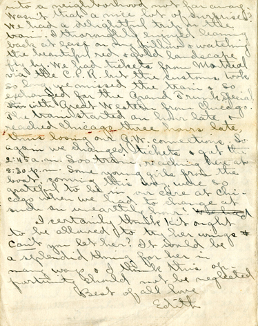 Edith Schwartz Clements handwritten letter