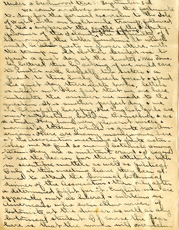 Edith Schwartz Clements handwritten letter
