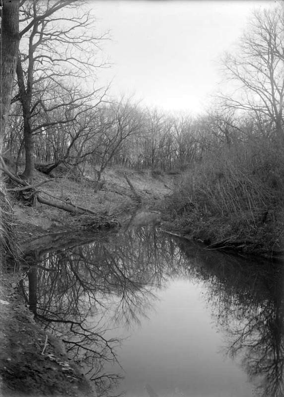 Original caption: Creek near Roca, Nebraska. Nov. 24, 1912