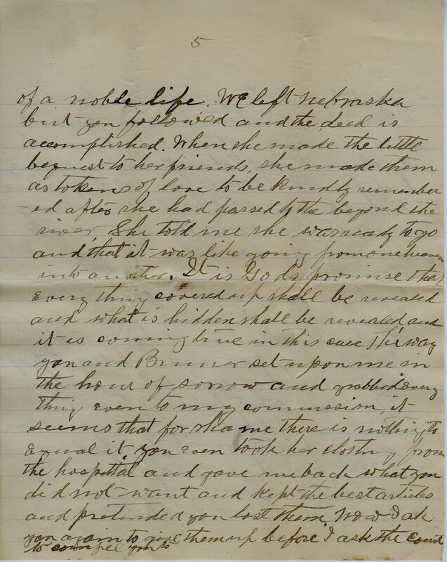 Handwritten 6 page letter from Engelman to Marcia Bruner, "I remember well you saying you were not there when the will…"