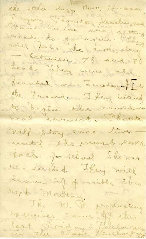 Handwritten 18 page letter from Amy Bruner to Lawrence Bruner, "Did you think I was never going to write…"