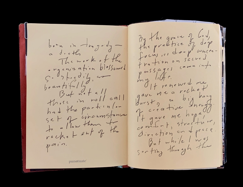 A handwritten page from a journal or notebook, featuring reflective and inspirational text.