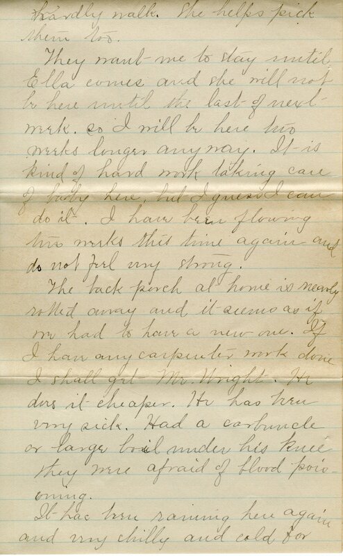 Handwritten 3 page letter from Marcia Bruner to Lawrence Bruner, "this time of the year. I spent the day with Mrs..."