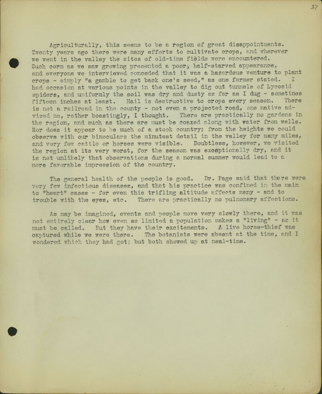 Frank Shoemaker Narratives, Sidney, Banner County, Scotts Bluff, July 30-Aug. 9, 1911