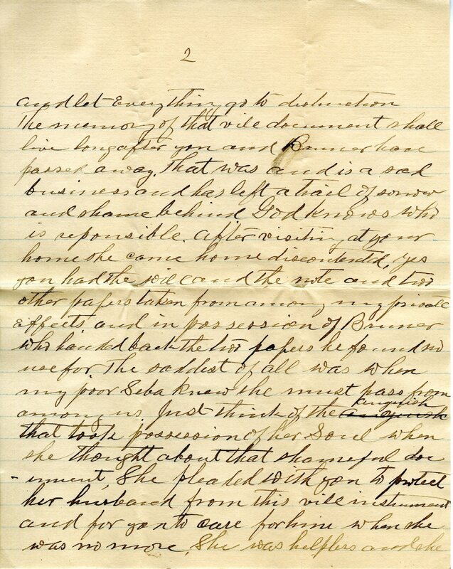 Handwritten 6 page letter from Engelman to Marcia Bruner, "I remember well you saying you were not there when the will…"