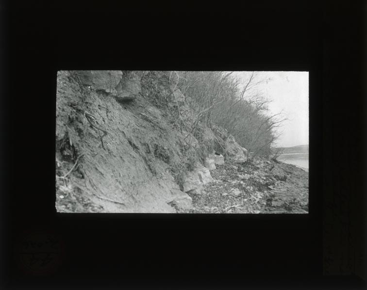 Original caption: Ledge of National Stone Quarry, east of Louisville. 1911, Cass County. (121111-00236)