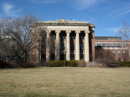 (now CBA)south facade and lawn.