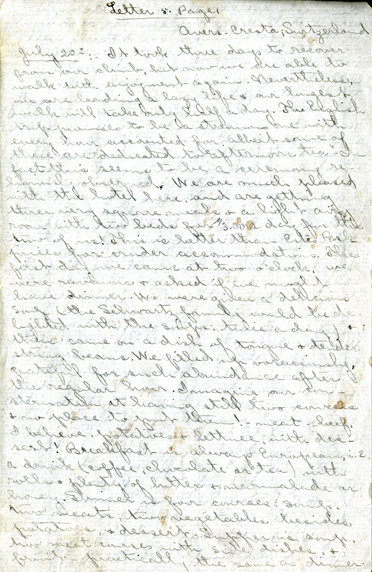 Edith Schwartz Clements handwritten letter