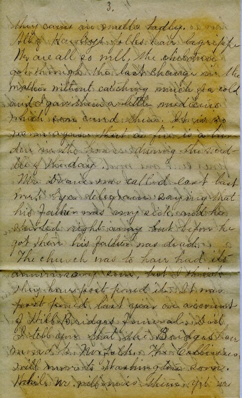 Handwritten 6 page letter from Marcia Bruner to Lawrence Bruner, "I was so busy all day yesterday…"