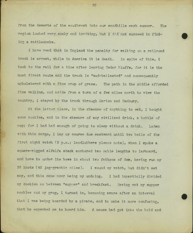 Frank Shoemaker Narratives, Dundy, Hitchcock, Redwillow, Furnas Counties, 1912