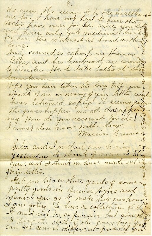 Handwritten 5 page letter from Marcia Bruner to Lawrence Bruner, "I think I will have to change the day that I write…"