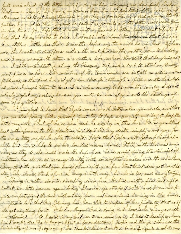 Handwritten 2 page letter from Lawrence Bruner to Marcia Bruner, "I have just received your letter that wtas written on August 1st..."