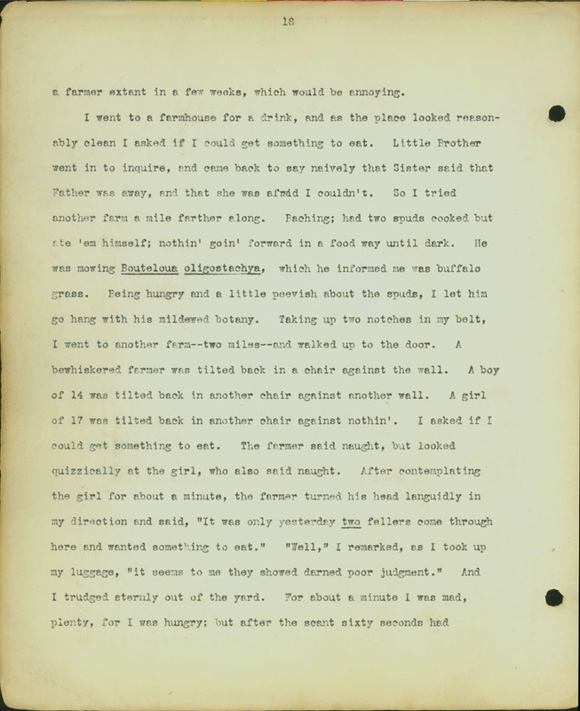 Frank Shoemaker Narratives, Dundy, Hitchcock, Redwillow, Furnas Counties, 1912
