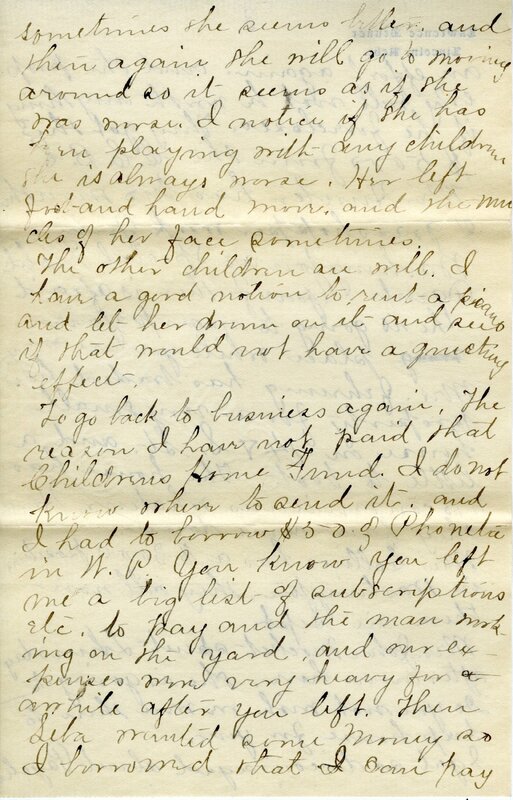 Handwritten 11 page letter from Marcia Bruner to Lawrence Bruner, "The letter you wrote June 27 got here…"