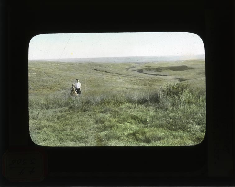 Original caption: Loess canyon topography, 3 mi., N. of Wauneta, Nebr. 8/29/16 5x NAB. 1916. Chase County. (121111-00312)