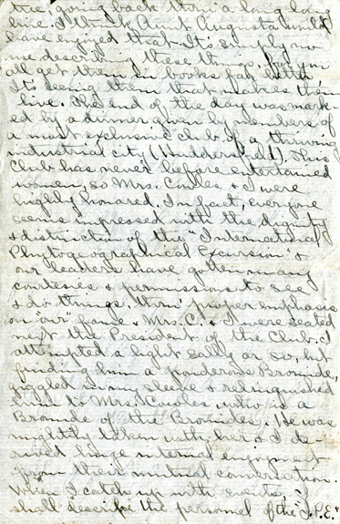 Edith Schwartz Clements handwritten letter