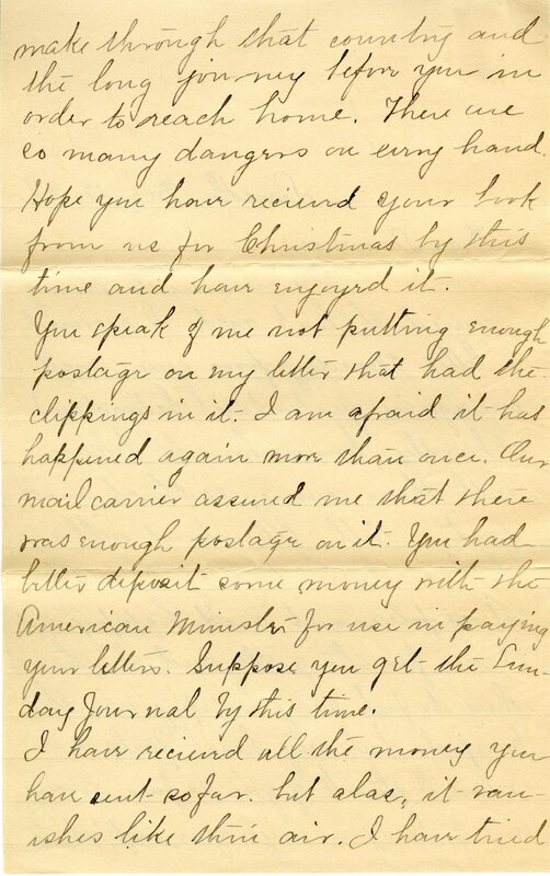 Handwritten 9 page letter from Marcia Bruner to Lawrence Bruner, "An unusual thing received last week…"