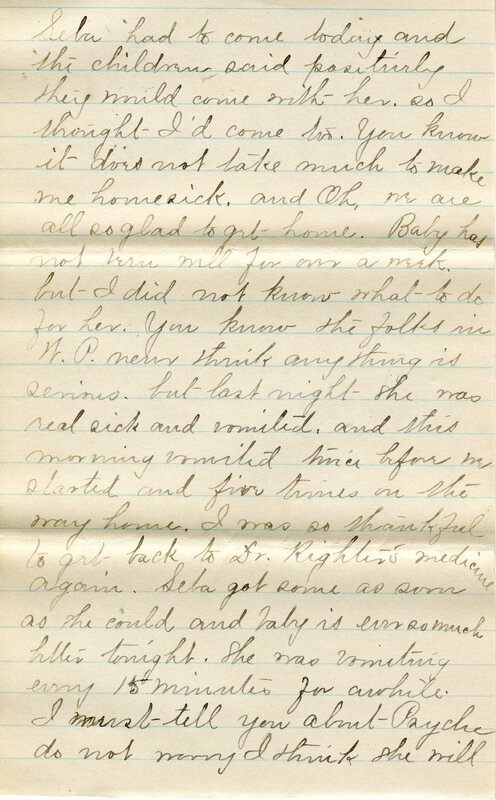 Handwritten 8 page letter from Marcia Bruner to Lawrence Bruner, "Well, I did not write to you last…"