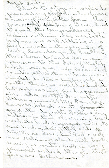 Edith Schwartz Clements handwritten letter