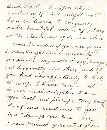 Edith Schwartz Clements handwritten letter