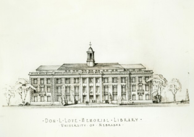 Architects rendering of the original north facade.