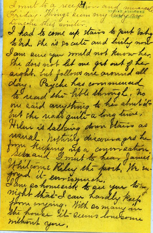 Handwritten 5 page letter from Marcia Bruner to Lawrence Bruner, "I will try to write a few lines today..."