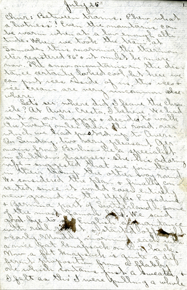 Edith Schwartz Clements handwritten letter