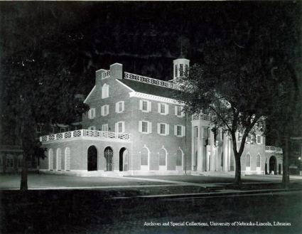 Original dormitory building prior to additions.