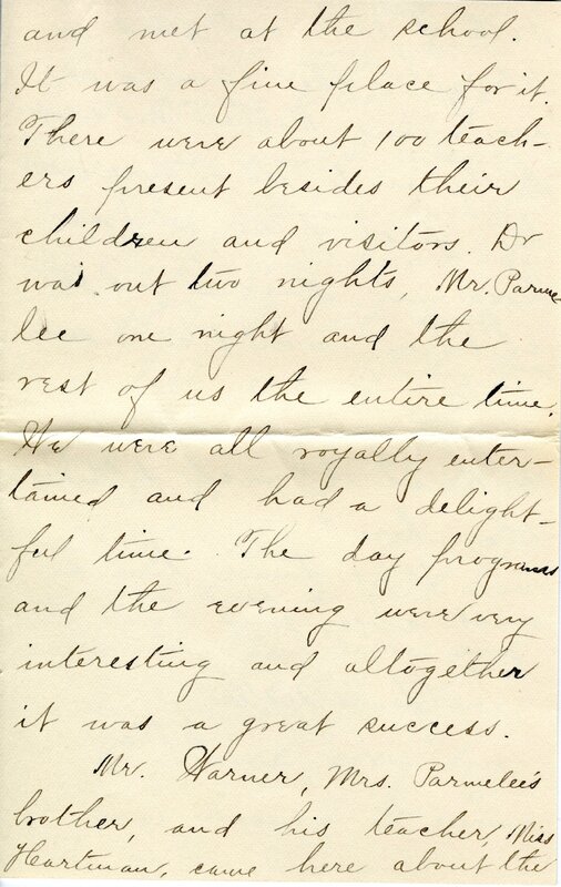Handwritten 8 page letter from Ella Bruner to Lawrence Bruner, "I have been wanting to write to you for a long time…"