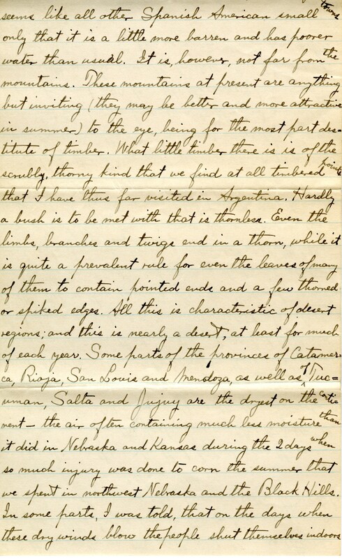 Handwritten 10 page letter from Lawrence Bruner to Marcia Bruner, "Since I am way off here 'measly 100 miles from nowhere'..."
