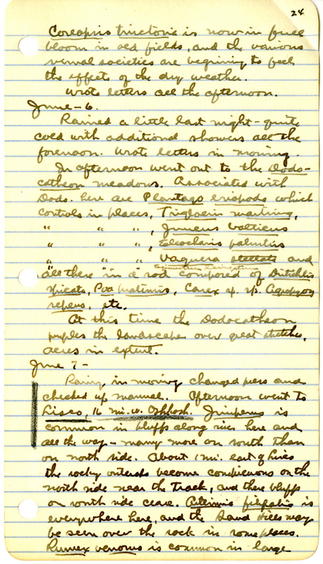 Raymond J. Pool Field Notes and Records