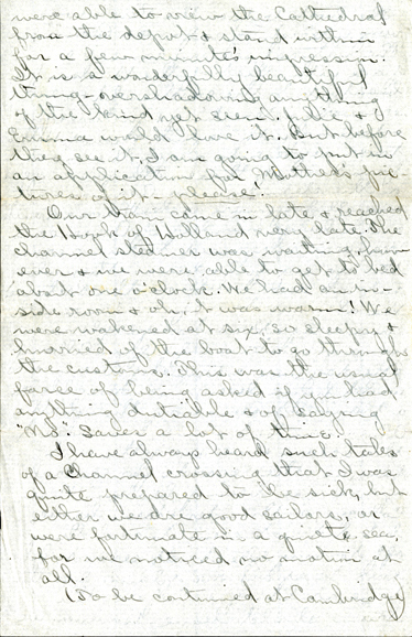 Edith Schwartz Clements handwritten letter
