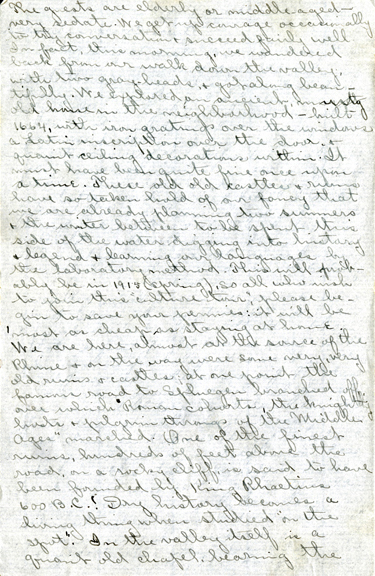 Edith Schwartz Clements handwritten letter