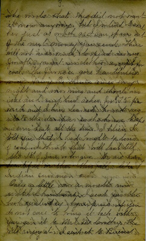 Handwritten 5 page letter from Marcia Bruner to Lawrence Bruner, "I think I will have to change the day that I write…"