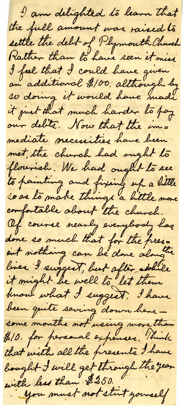 Handwritten 10 page letter from Lawrence Bruner to Marcia Bruner, "Since I am way off here 'measly 100 miles from nowhere'..."