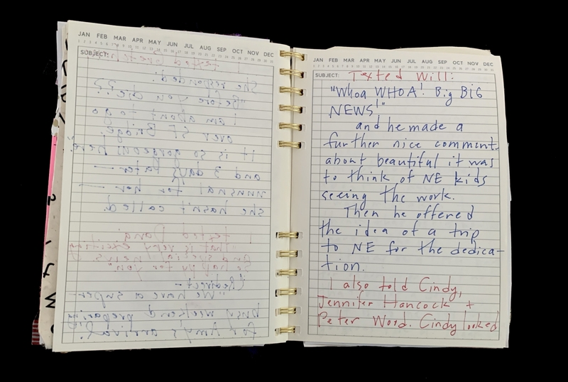 A handwritten page from a spiral-bound notebook, featuring notes and a subject line.