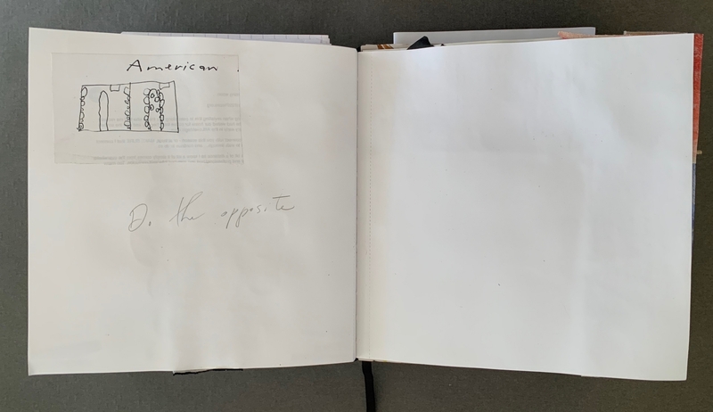 A journal page featuring a small sketch and handwritten text.