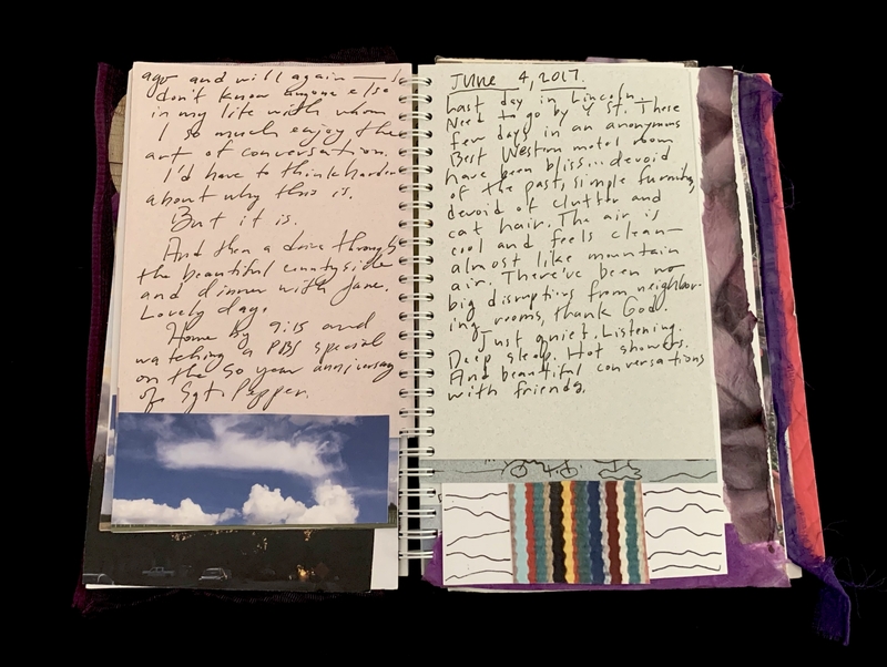 A journal entry from June 4, 2017, featuring handwritten text, a photograph, and decorative elements.