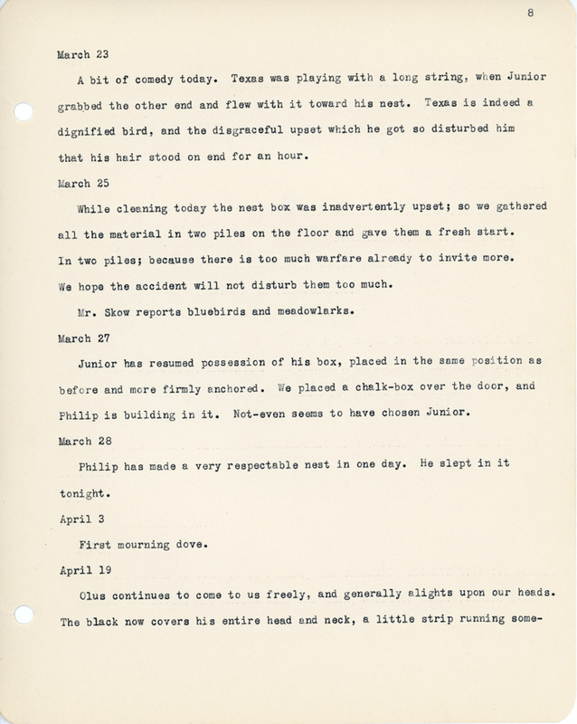 Elizabeth Van Sant transcribed letters