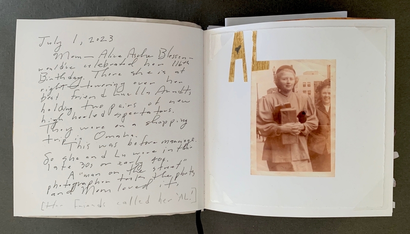 A handwritten note dated July 1, 2023, accompanied by a photograph of two individuals.