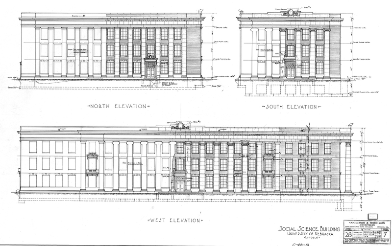 Description: North, South and West Elevations Year: 1917