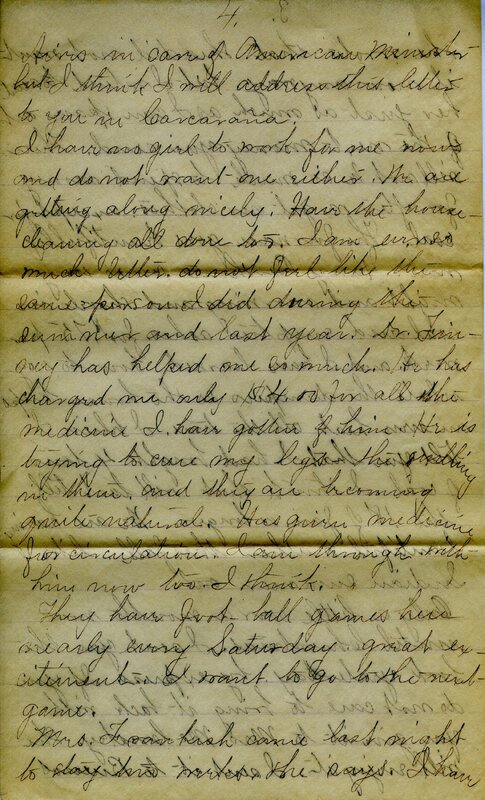 Handwritten 5 page letter from Marcia Bruner to Lawrence Bruner, "I think I will have to change the day that I write…"
