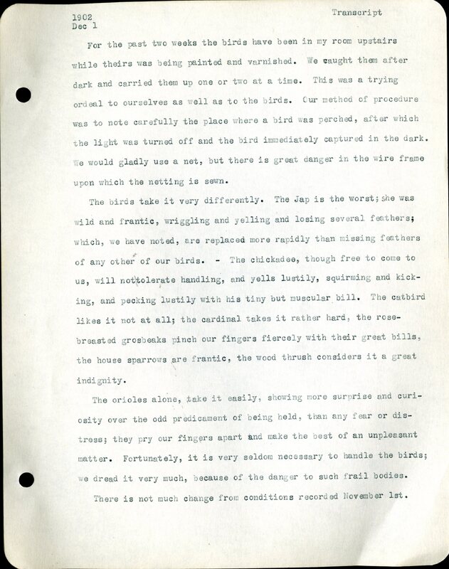 Frank H. Shoemaker typescript, 46 pages, detailing bird sightings, field trips, photography, and associated activities in Omaha, Nebraska.