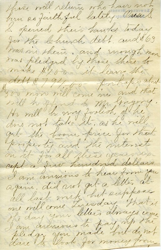 Handwritten 4 page letter from Marcia Bruner to Lawrence Bruner, "It has been another distressingly hot week and everyone…"