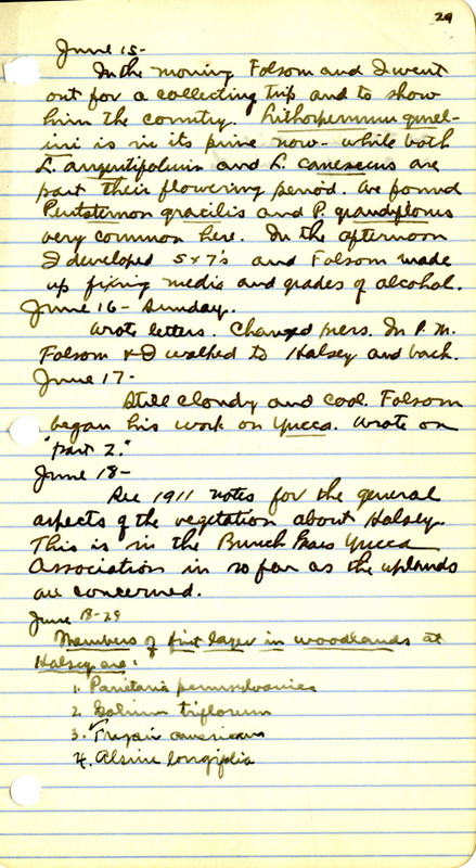 Raymond J. Pool Field Notes and Records