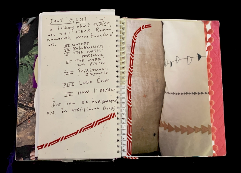 A journal entry dated July 4, 2017, with a list of Roman numerals and accompanying notes.