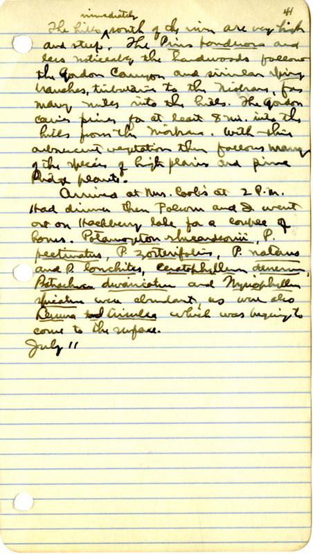 Raymond J. Pool Field Notes and Records