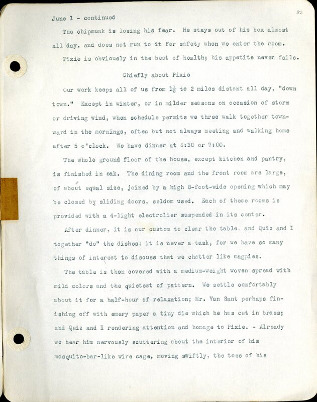Frank H. Shoemaker typescript, 46 pages, detailing bird sightings, field trips, photography, and associated activities in Omaha, Nebraska.