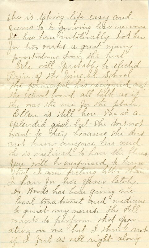 Handwritten 5 page letter from Marcia Bruner to Lawrence Bruner, "It is discouraging work trying to…"