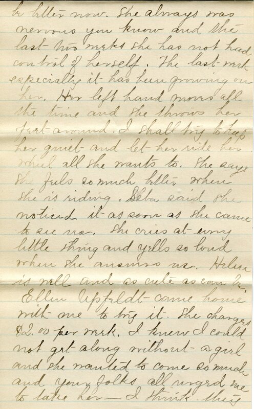 Handwritten 8 page letter from Marcia Bruner to Lawrence Bruner, "Well, I did not write to you last…"